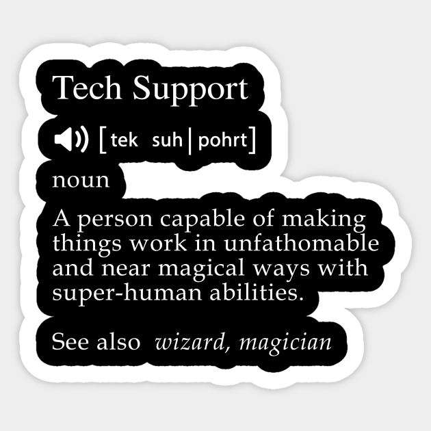 Tech Support Tech Support Autocollant TeePublic FR